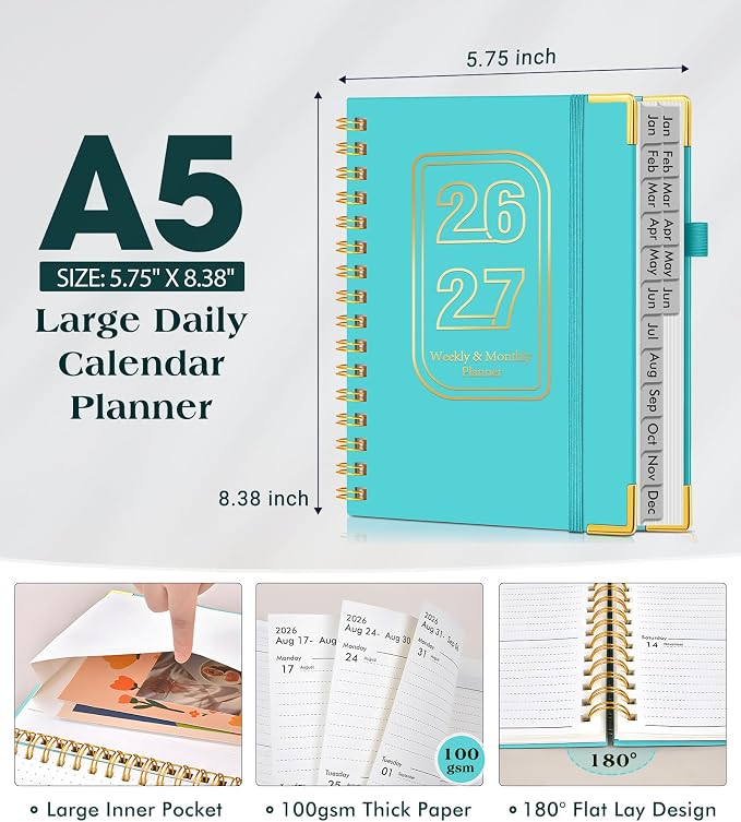 Planner 2026-2027, 18 Months Weekly and Monthly Hardcover Planner, January 2026 - Image 5
