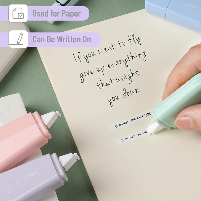 Mr. Pen- Aesthetic Correction Tape, 0.2" x 197", Pastel Colors | Cute - Image 6