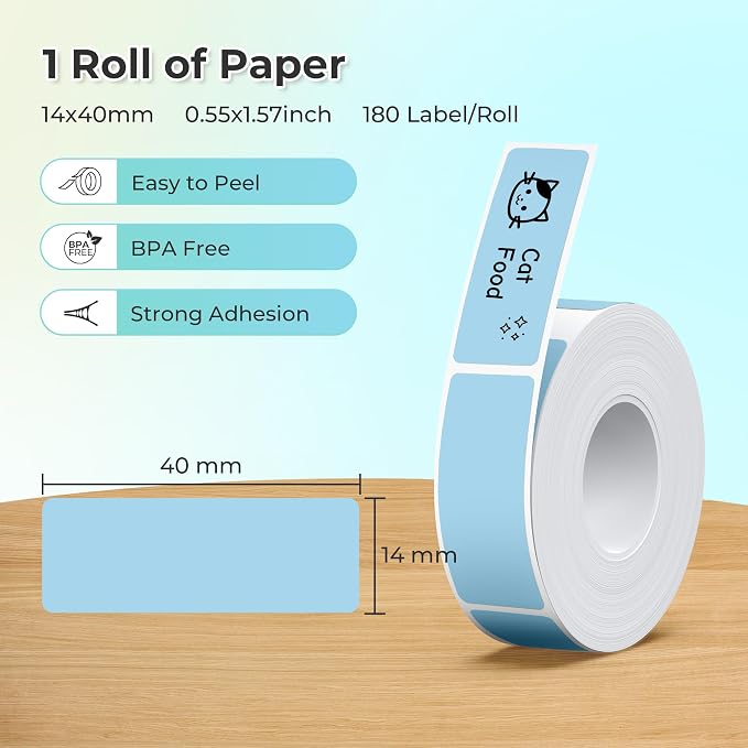 Nelko Genuine P21 Label Maker Tape, Adapted Label Print Paper, Standard - Image 2