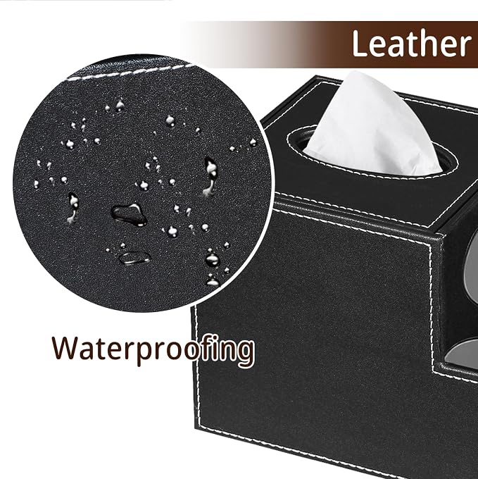 PU Leather Square Tissue Box Cover - Image 5