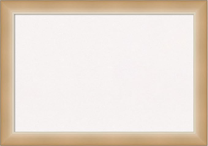 Amanti Art White Cork Board for Wall, 19x27 Vision Board with Gold Frame, Medium Corkboard Office Decor for Home Organization, Modern Contemporary Corkboard Pinboard to display items for home-DeskLoop Office