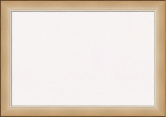 Amanti Art White Cork Board for Wall, 19x27 Vision Board with Gold Frame, Medium Corkboard Office Decor for Home Organization, Modern Contemporary Corkboard Pinboard to display items for home-DeskLoop Office