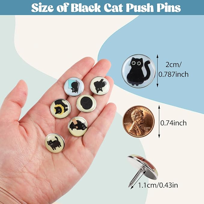 BESARME 30 Pcs Cute Push Pins for Bulletin Board, Wall Desk Accessories - Image 2