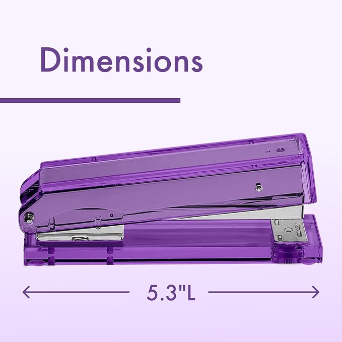 OfficeGoods Acrylic Stapler – Aesthetic & Durable Purple Desk Staple - Image 4