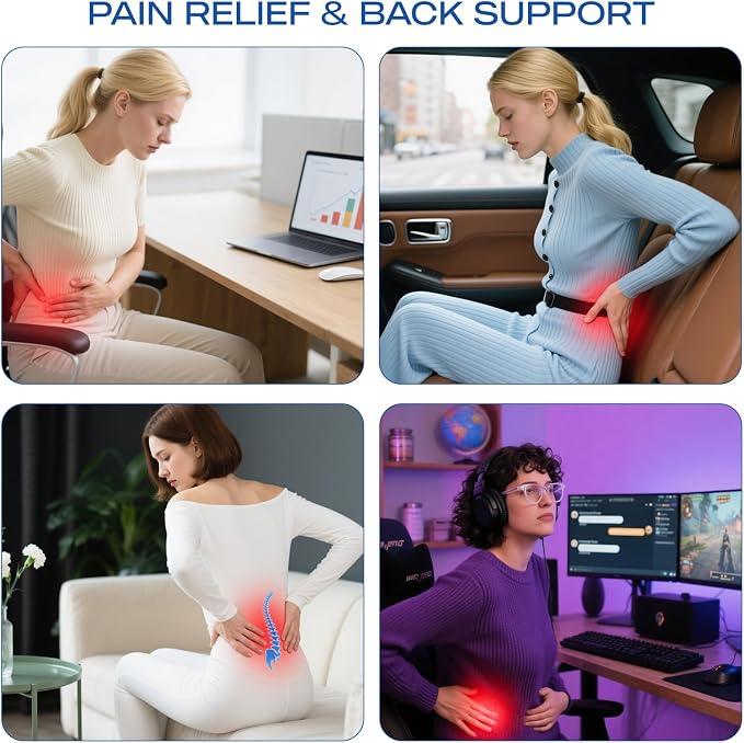 Skechers Lumbar Support Pillow for Office Chair, Memory Foam Lumbar Pillow - Image 8