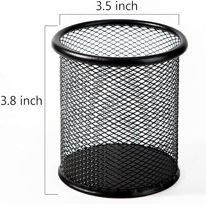 Ameceres 4 Packs Wire Mesh Pencil Holder Metal Pen Cup Desk Pen Organizer Case - Image 4