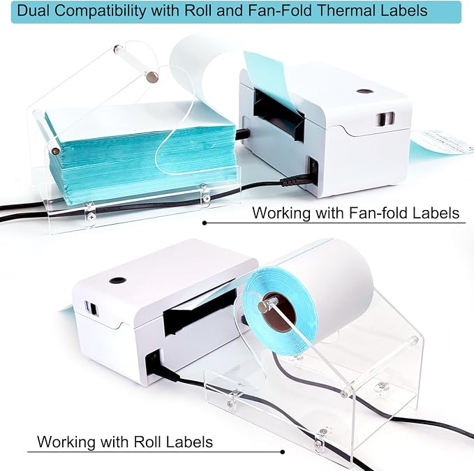 ChanQnTon Acrylic Label Holder for Thermal Printer, Rolls and Fan-fold Thermal - Image 8
