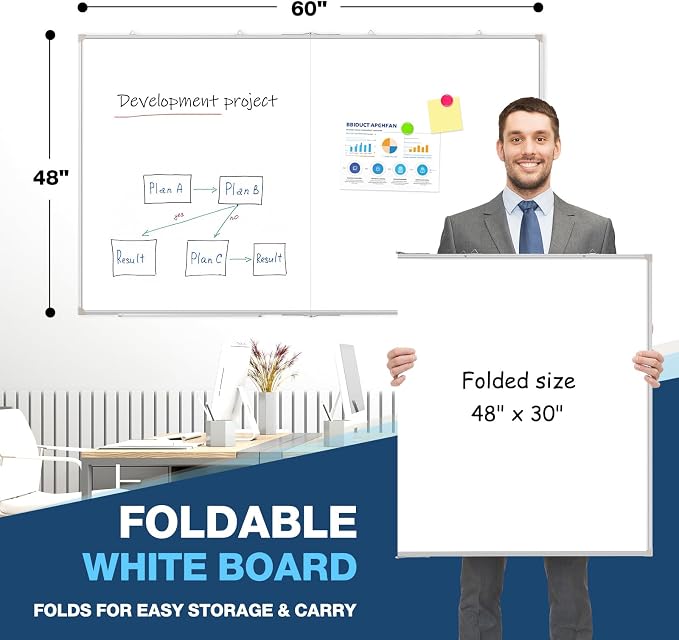 WALGLASS Large White Board Dry Erase Board, Magnetic Whiteboard - Image 2