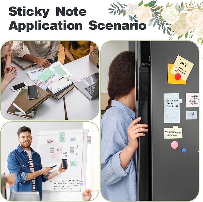 Sticky Notes Set Sticky Notes Tabs Divider Sticky Notes Planner Sticky Notes Sticky Note Dividers Tabs Book Notes Office Supplies Back to School Supplies-DeskLoop Office