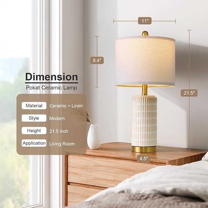 PoKat Small Bedside Table Lamps - Image 7