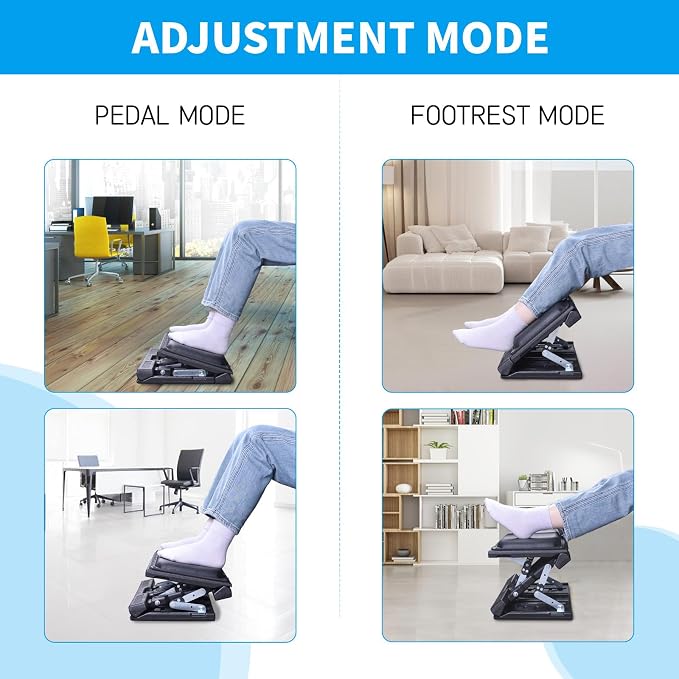 Scalebeard Foot Rest for Under Desk at Work, Height Adjustable Infinite Angle - Image 8