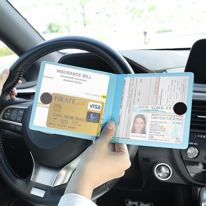 UYYE Car Registration and Insurance Card Holder, Vehicle Glove Box Car Organizer - Image 5