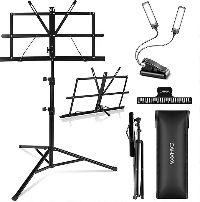 CAHAYA Dual-Use Reinforced Folding Sheet Music Stand by CAHAYA