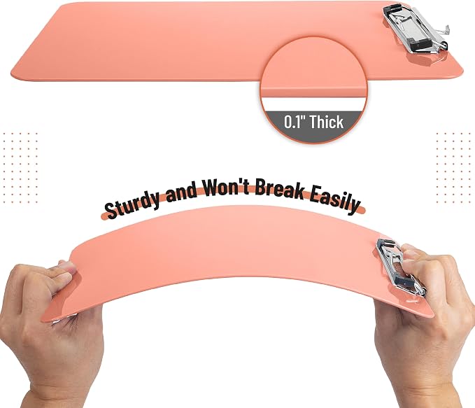 Mr. Pen- Plastic Clipboard, 12.5" x 9", 2 Pack | Coral Pink Clipboard Plastic - Image 4