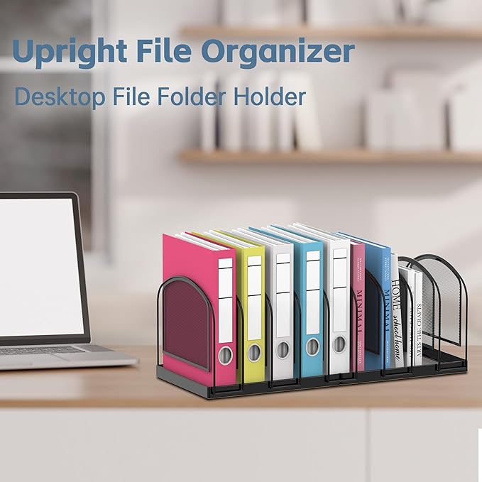 SUPEASY File Organizer for Desk, 9-Section Mesh Desk Organizer, Vertical File - Image 5