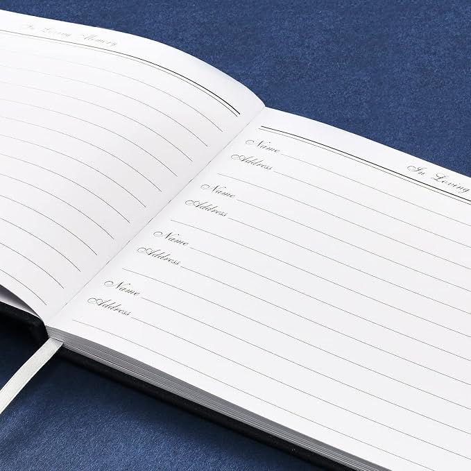 Spacobo Funeral Guest Book for Memorial Service in Loving Memory Guest Book for - Image 5