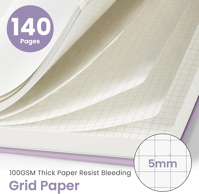 Taja Graph Spiral Journal Notebook - Image 2
