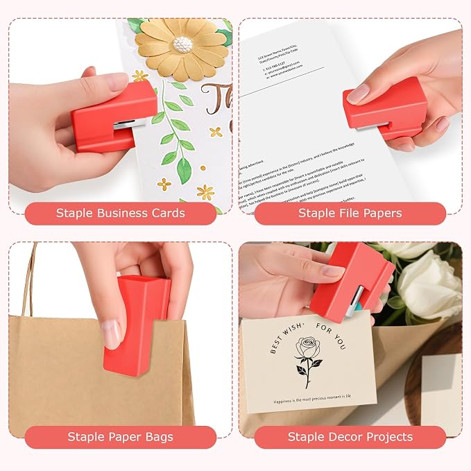 Mini Stapler - Small Cute Desk Staplers - 25 Sheet Capacity - Image 6
