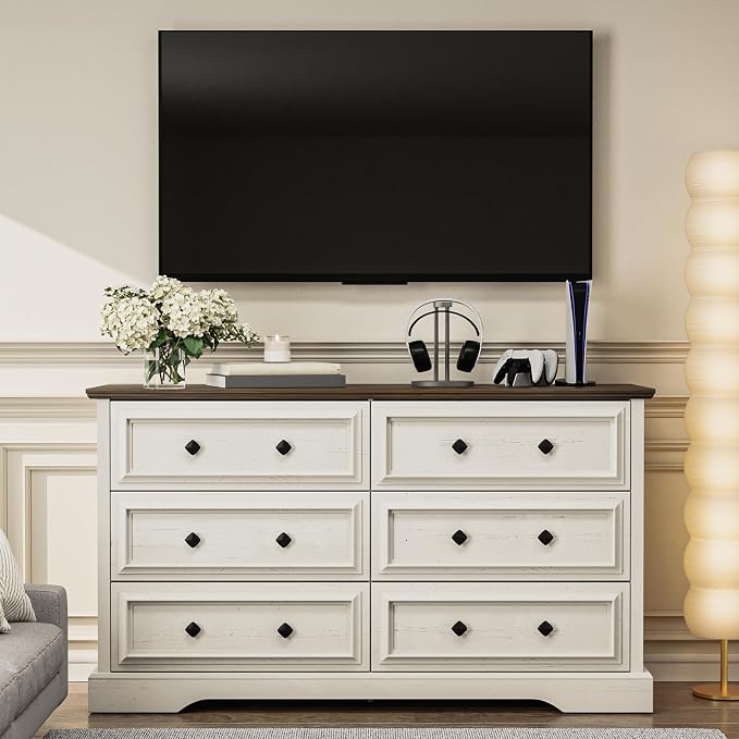 VVFLU Farmhouse 6 Drawer Dresser - Image 4