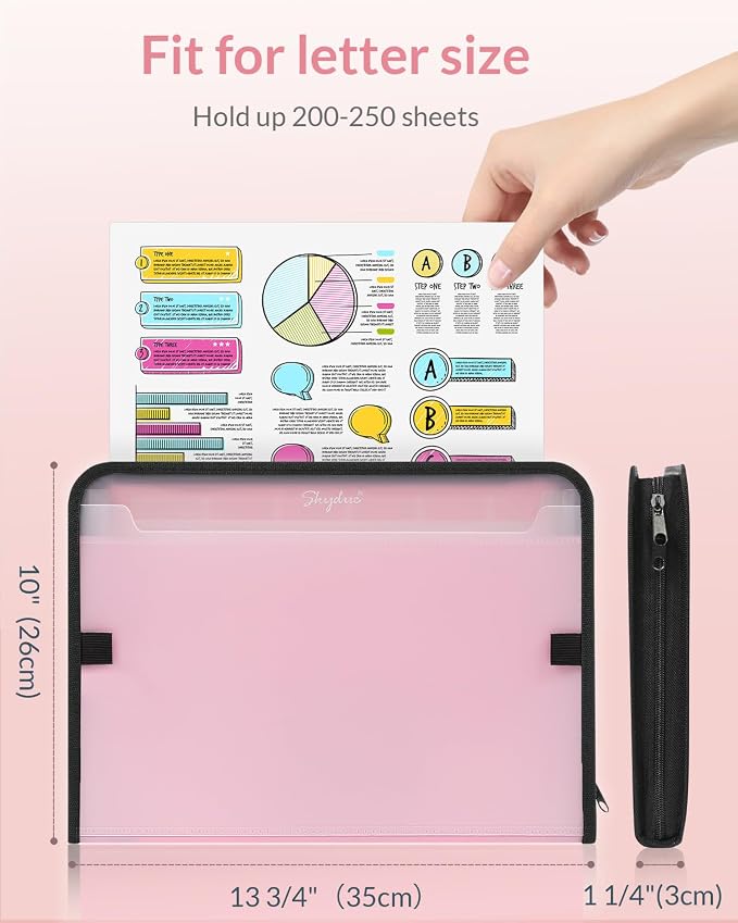 SKYDUE Accordion File Organizer, 7 Pocket Expanding File Folder - Image 4