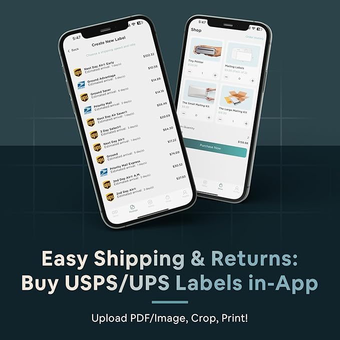 Wireless Return Label Printer – Compact, Battery-Powered & Easy-to-Use Package Returns from Home-DeskLoop Office