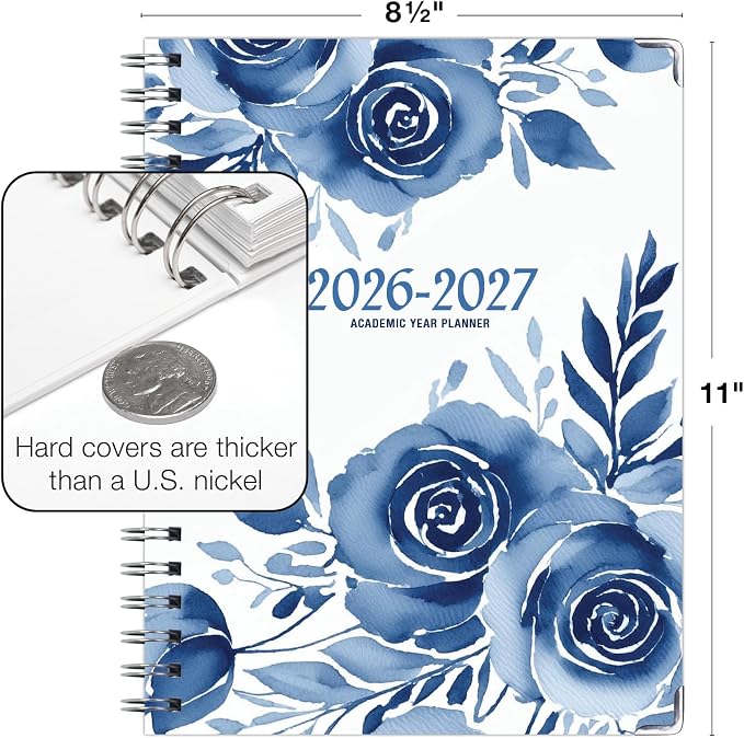 HARDCOVER Academic Year 2026-2027 Planner: 14 Months 8.5"x 11" Daily Weekly - Image 3