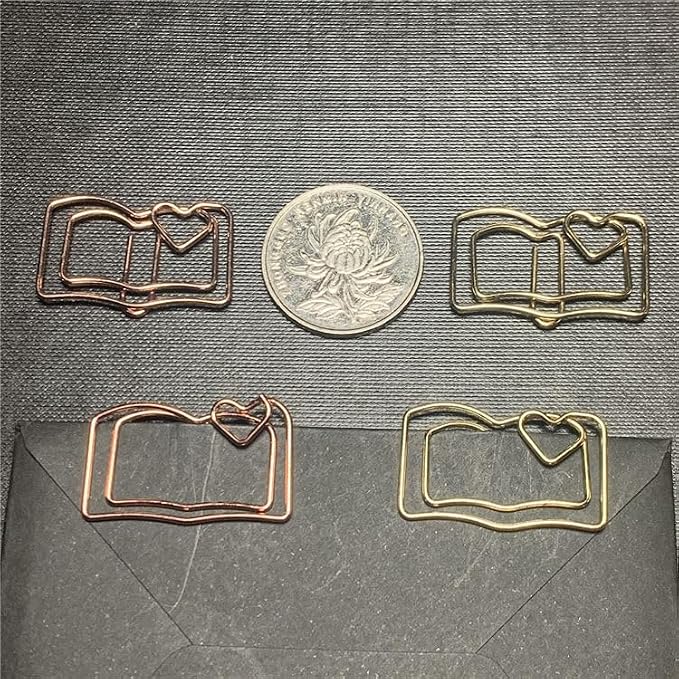 OWLFAVO 40pcs Book Shape Paper Clips - Image 5