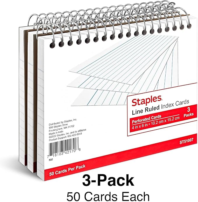 Staples Index Cards, 900 Pack – Bulk Ruled Cards - Image 2