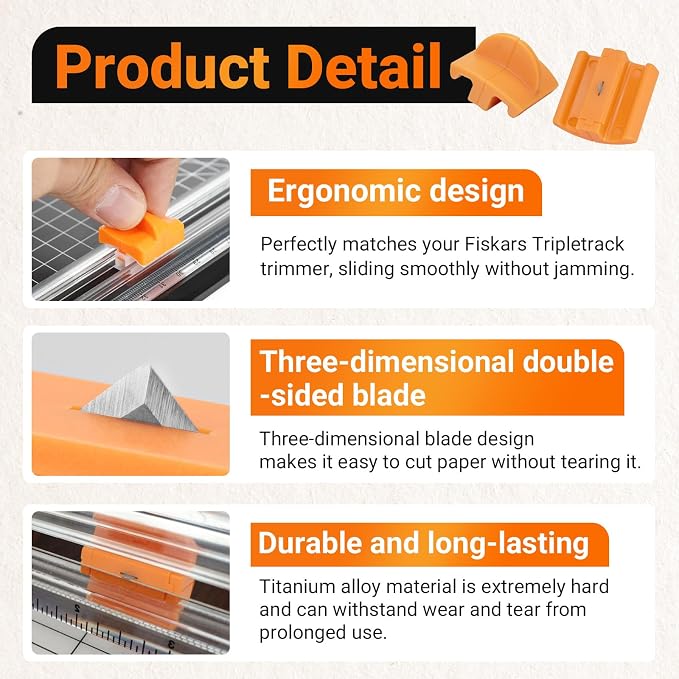 157400-1001 TripleTrack Blade for Fiskars SureCut & Precision Paper Trimmer - Image 3