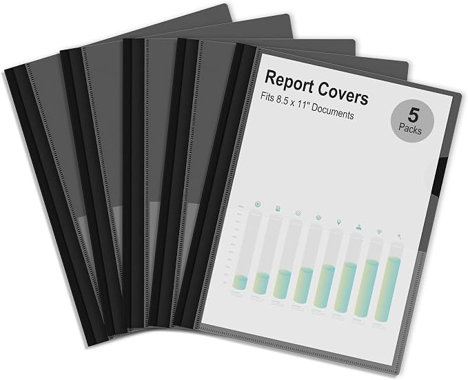 Ndsox 5 Packs Clear Front Report Covers by NDSOX