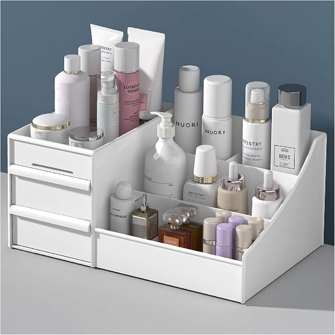 Large Makeup Capacity Cosmetic Storage Box Skin Care Organizer Jewelry - Image 7