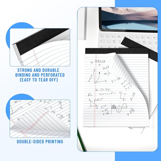 2pcs Legal Pads 8.5 x 11, Notepads 8.5 x 11 Inch, Memo Pads, Perforate Legal - Image 4