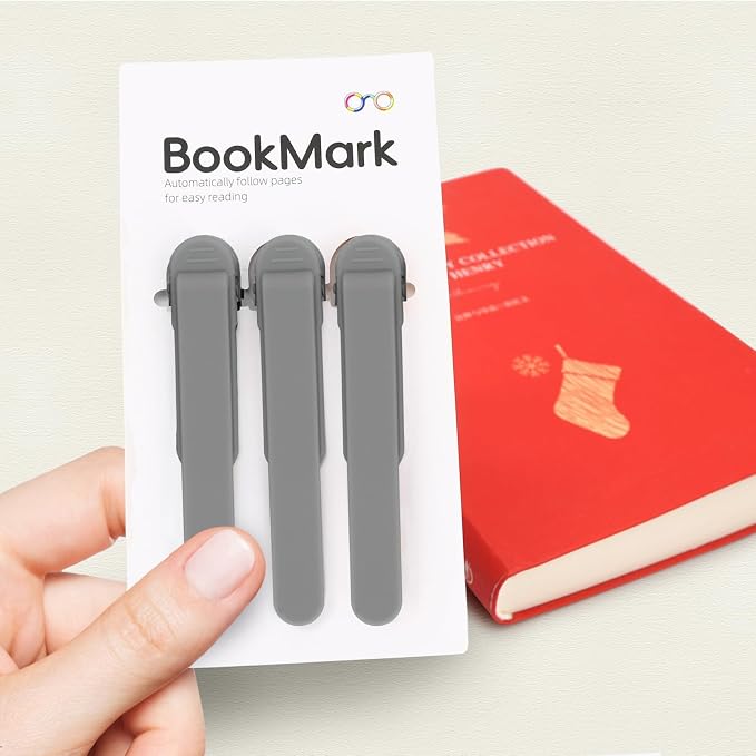 SMUK 3pcs Automatic Bookmarks for Reading Lovers, Cute Silicone Book Markers - Image 5
