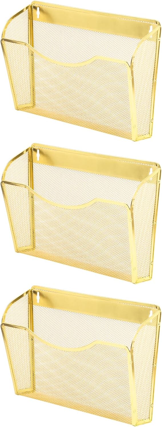 EASEPRES 3 Single Pocket Mesh Hanging File Organizer, Vertical Wall Mounted by EASEPRES