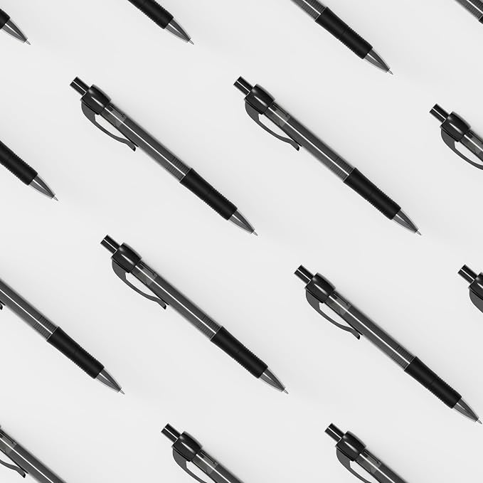 deegtran Pens Bulk, 30 Pack No Bleed Black Ink Click Pens - Image 5