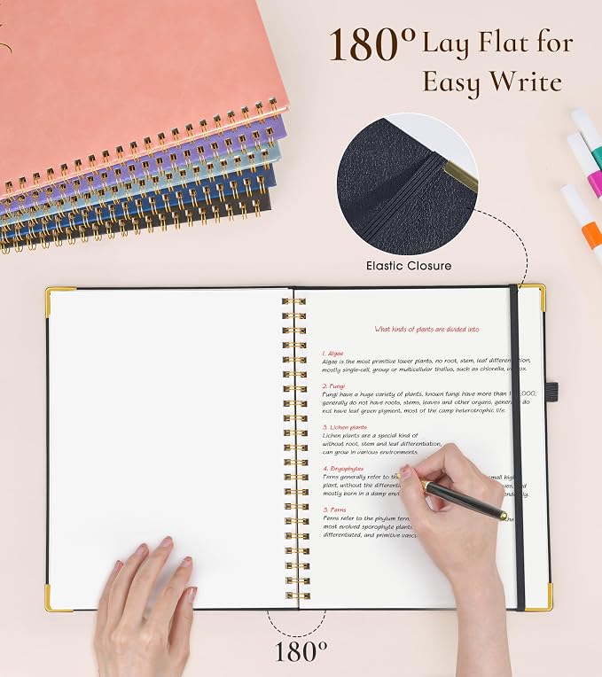 Blank Spiral Notebook Journal 8.5” x 11”, A4 Large Hardcover Sketch Book - Image 4