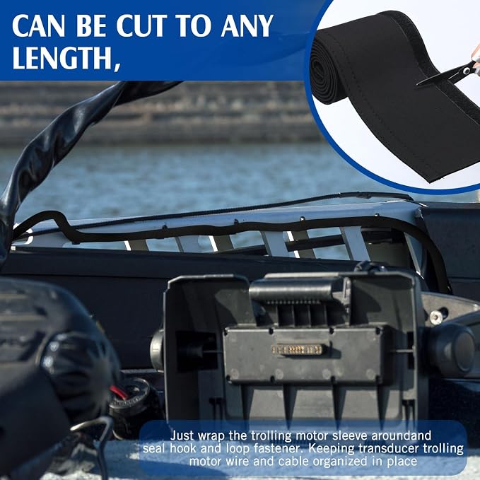 Poen 2 Rolls 60 Inch Cable Management Sleeve Trolling Motor Cable Sleeve - Image 5