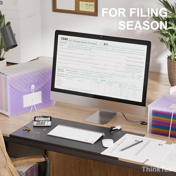 ThinkTex 26 Pockets Expanding File Folders, Accordion File Organizer - Image 5