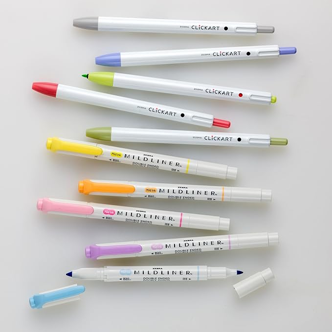Zebra Pen - Creative 10-Pack Journaling Set - No Bleed MILDLINER Highlighters & - Image 3