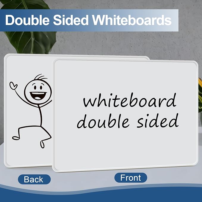 Dry Erase Boards, 6 Pack 9 x 12 Inch Magnetic Double Sided Portable Personal - Image 2