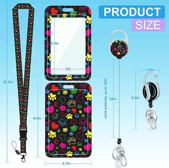 Badge Lanyard, Retractable Badge Holder - Image 2