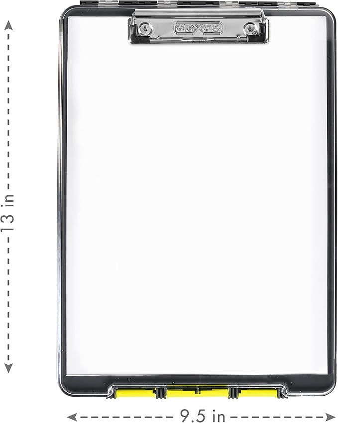 Dexas Clearview Clipcase Clipboard, 13.75 x 9.5 in, Stay Organized & Dry. Ideal - Image 2