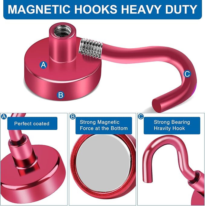 LOVIMAG Cruise Ship Essentials, 150Lbs Magnetic Hooks Heavy Duty, Strong - Image 5