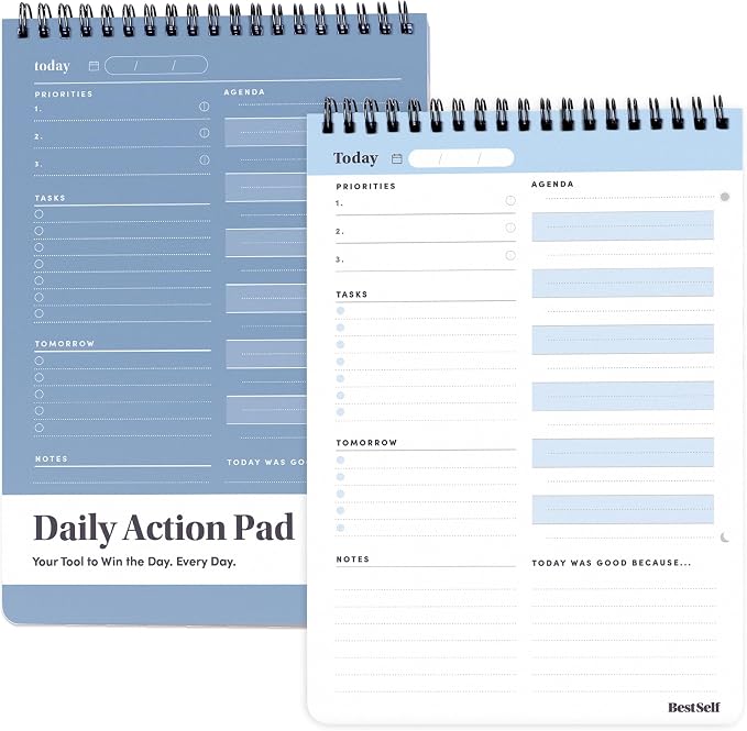 BestSelf Co. Daily Action Pad 60 Sheets – 120 GSM Paper, Ring-Bound Work - Image 3
