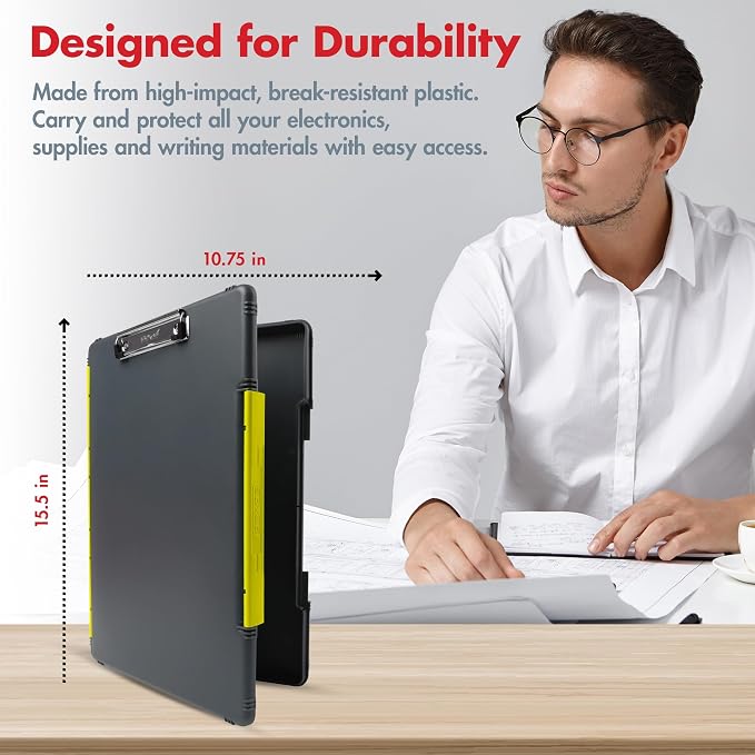 Dexas Legal Size XL Slimcase 2 Storage Clipboard, 15.5" x 10.5" - Image 3