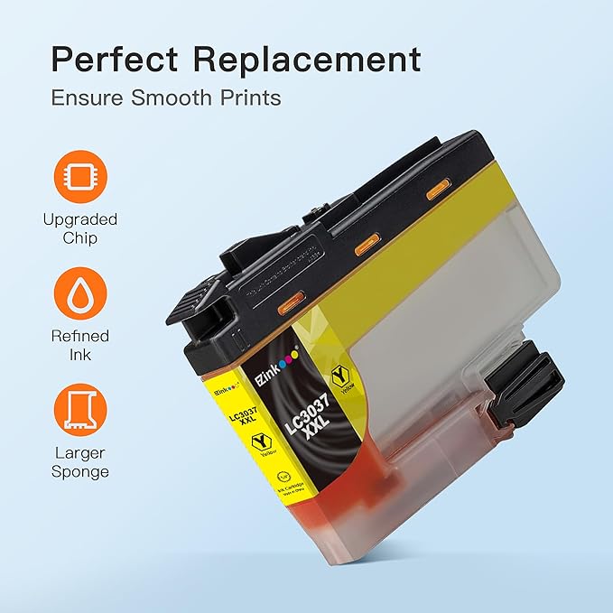 E-Z Ink LC3037XXL LC3037 Ink Cartridges Replacement for Brother LC3037 XXL LC3037 BK/C/M/Y to Use with Brother MFC-J5845DW MFC-J5845DW XL MFC-J5945DW MFC-J6545DW MFC-J6545DW XL MFC-J6945DW (4 Pack)-DeskLoop Office
