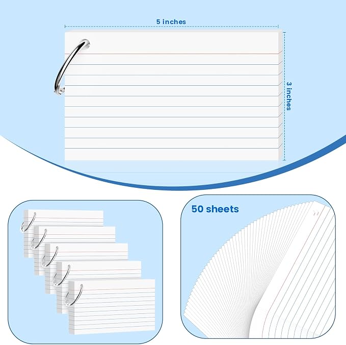 250 Count White Index Cards 3x5 Inch - Image 2