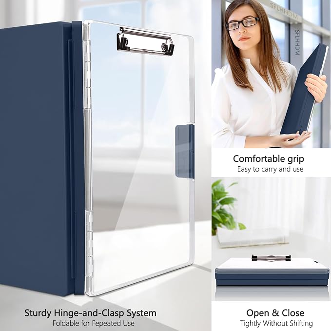 SFLHHDM Clipboard with Storage, Heavy Duty Clip Boards 8.5x11 with 2 Storage - Image 6
