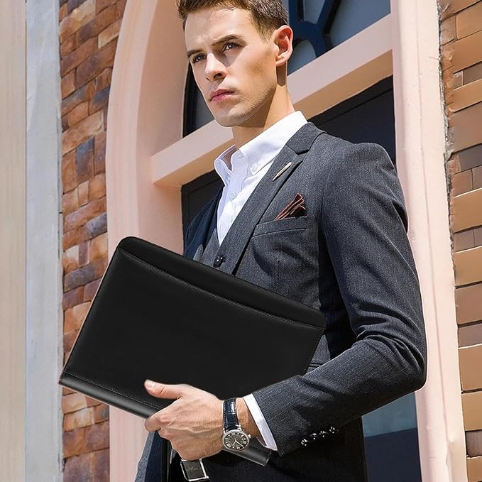 Leathario Portfolio Binder, Includes 10 Sheet Protectors and 3 Notepads - Image 7