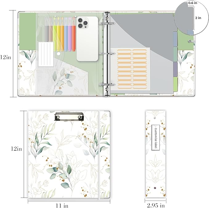 3 Ring Binder 2 Inch, Three Ring Binders Organizer - Image 6